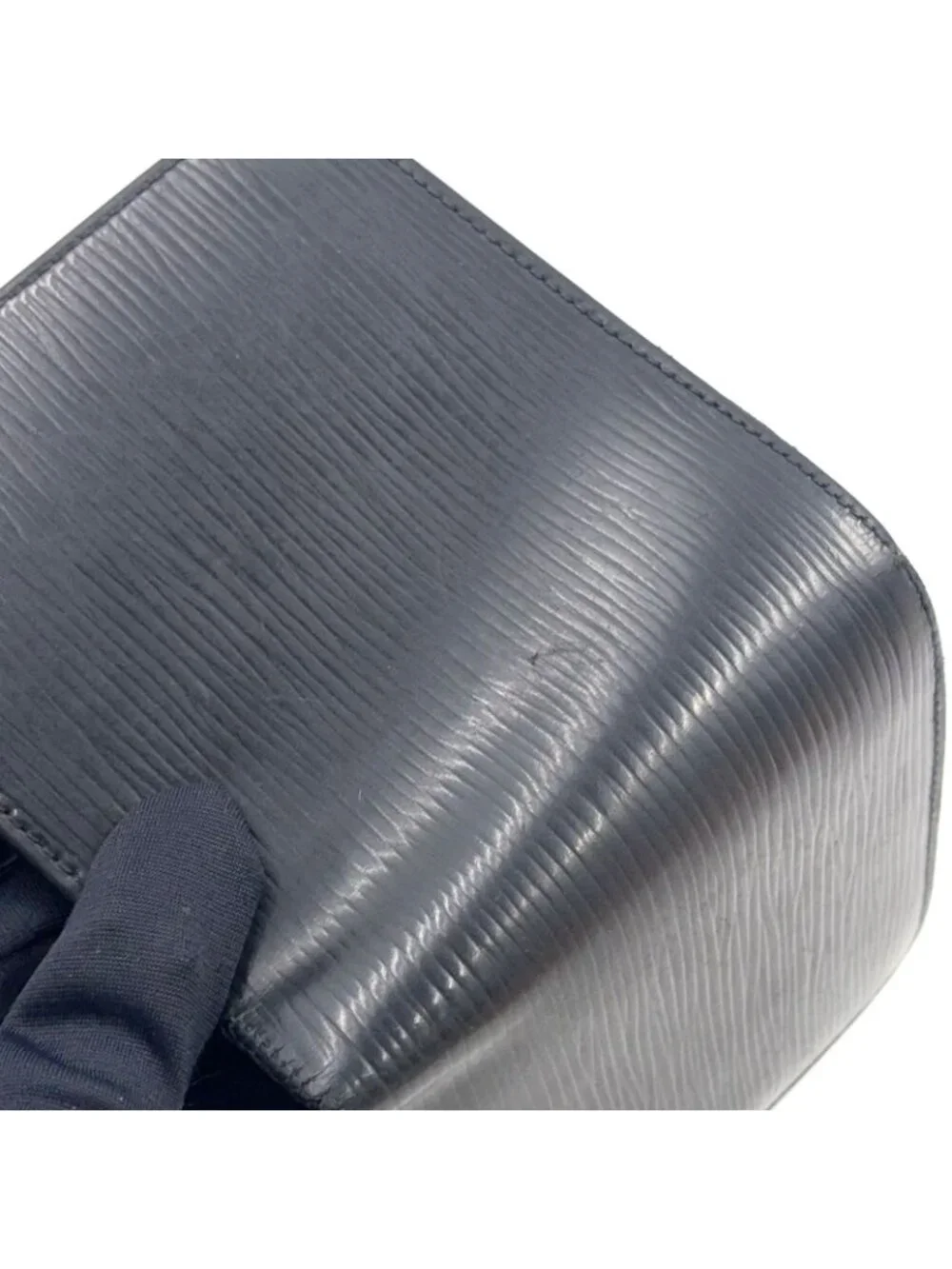 Louis Vuitton Portefeuille Marco NM Epi Noir Leather Black Bifold Wallet Silver